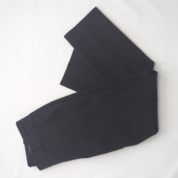 Ann Taylor Back Zip Seamed Slim Straight Stretch Pant size 10 Petite Black - Picture 10 of 11
